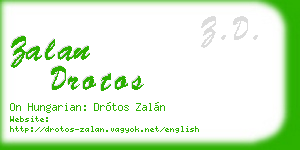 zalan drotos business card