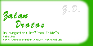 zalan drotos business card